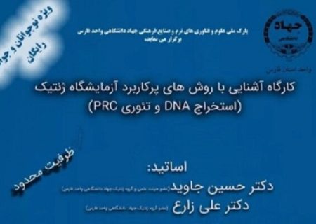 کارگاه آشنایی با روش‌های پرکاربرد آزمایشگاه ژنتیک در شیراز برگزار می شود