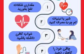 اینفوگرافیک /۶راهکار خانگی و ساده  برای کاهش فشار خون