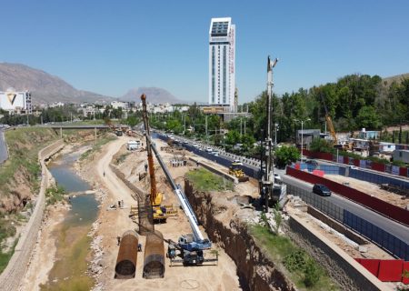 تلاش شبانه‌روزی به‌منظور پیشرفت عمرانی پروژه دوربرگردان غیرهمسطح اردیبهشت