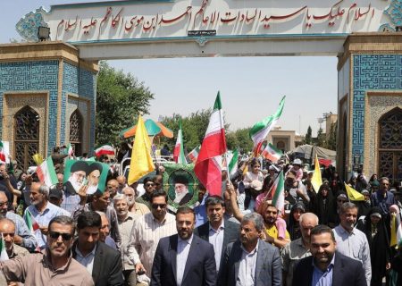 حضور پر شور خانواده بزرگ مخابرات منطقه فارس در راهپیمایی جمعه “خشم و نصر”