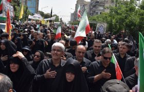 حضور پرشور کارکنان شرکت مخابرات ایران در مراسم تشییع شهدای اقتدار ملی