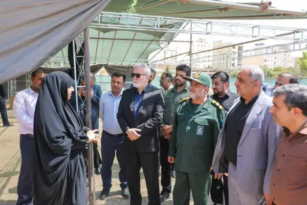 بازدید شهردار شیراز و جانشین فرماندهی سپاه فجر فارس از آماده‌سازی محل نمایشگاه بزرگ راهیان اربعین   