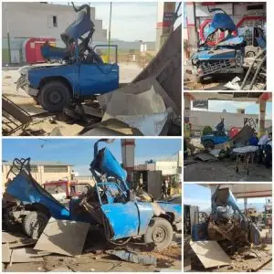 انفجار سیلندرگاز  CNGخودرو نیسان در جایگاه سوخت ۵ مصدوم به همراه داشت