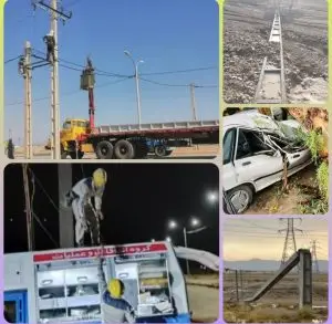 خسارت ۴۰۰ میلیارد ریالی طوفان مونسون به شبکه برق استان