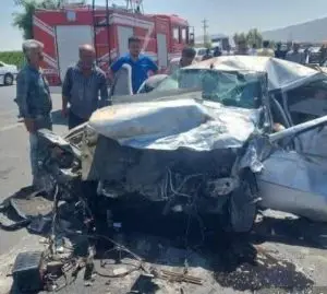 یک کشته و ۴ مصدوم در تصادف جاده کازرون به بالاده