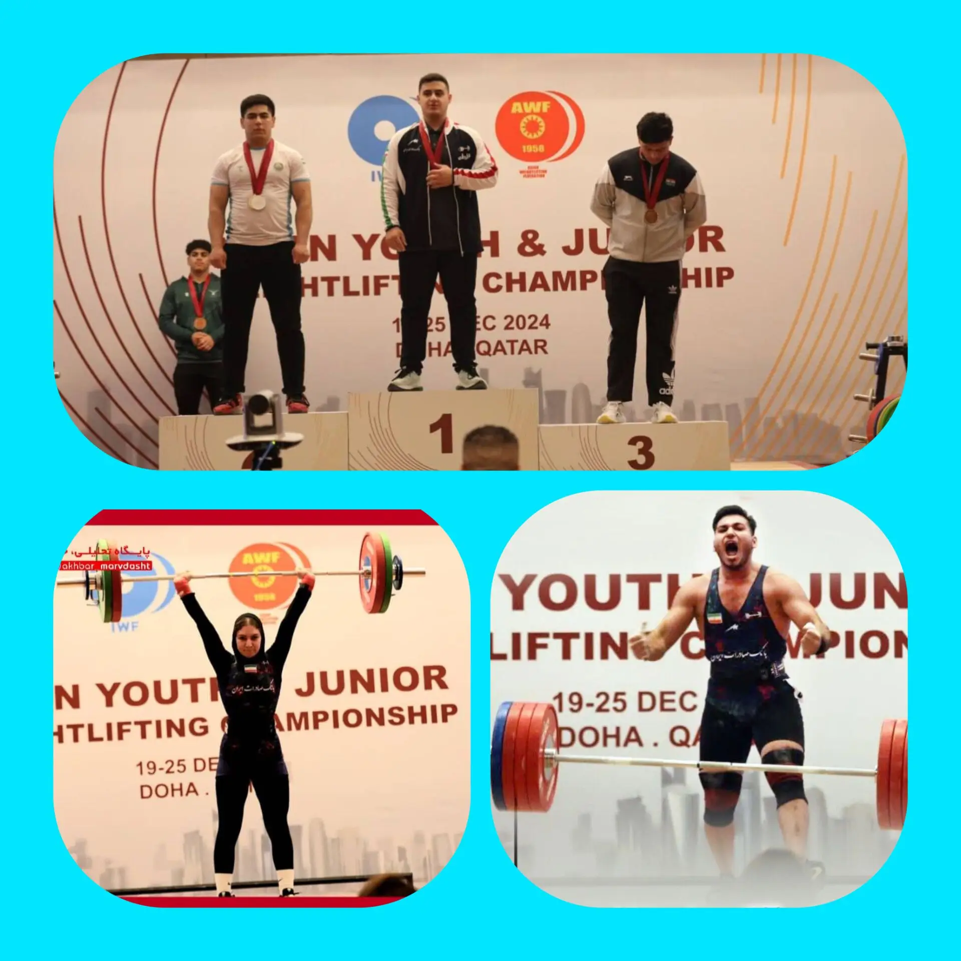 سهم بزرگ دانش‌آموزان مرودشتی در قهرمانی تیم ملی وزنه‌برداری نوجوانان و جوانان پسر ایران در آسیا