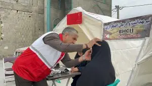 برگزاری مانور منطقه‌ای تیم‌های BHCU جمعیت هلال‌احمر استان فارس در شهرستان عسلویه