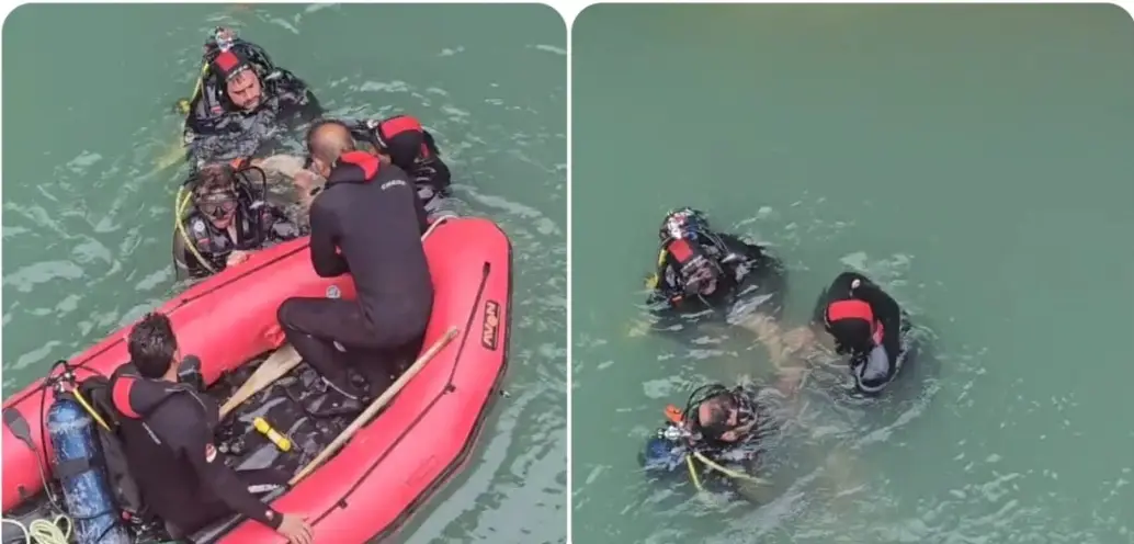 غواصان آتش‌نشانی شیراز، جسد نوجوان ۱۷ ساله را از عمق ۱۰ متری آب بیرون کشیدند