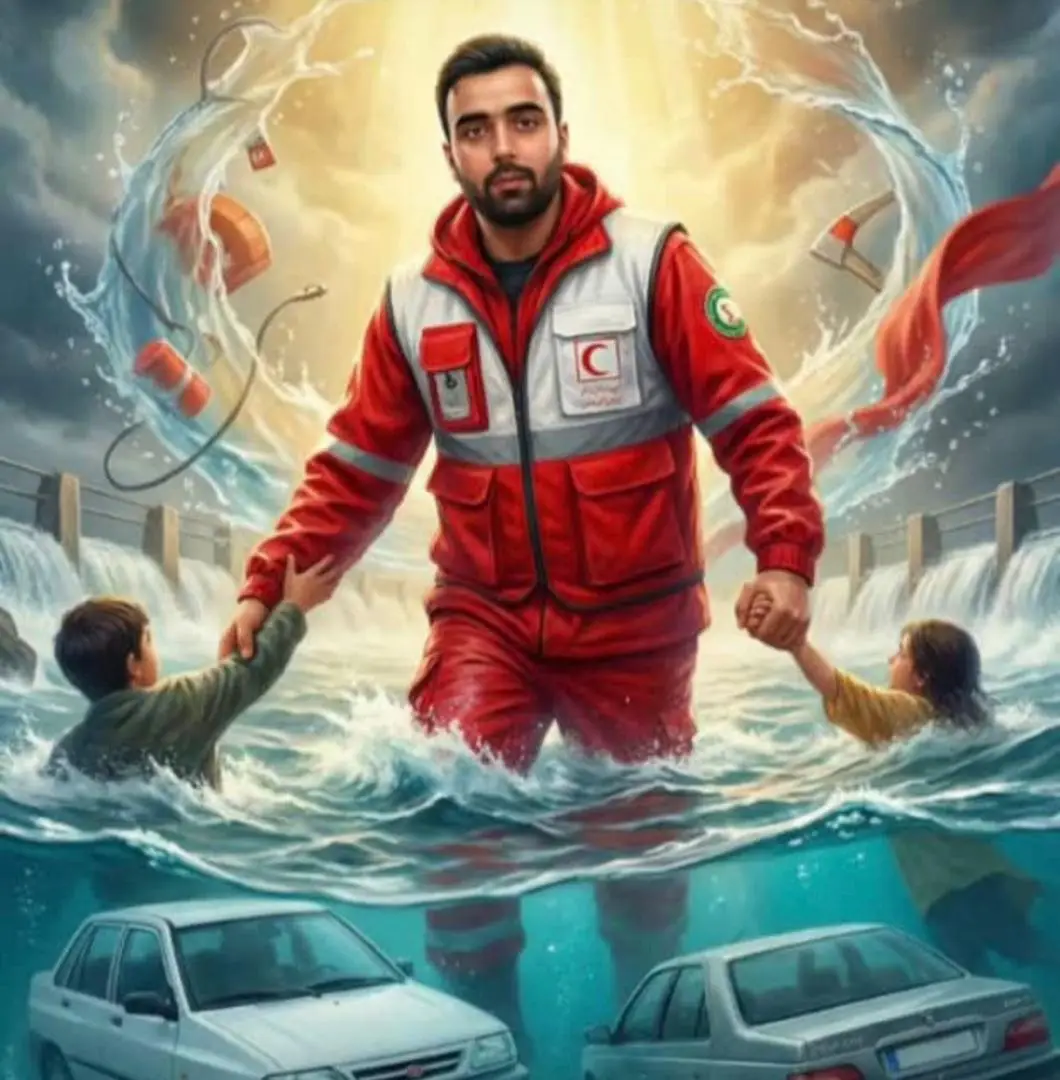 شبی تلخ در حسین‌آباد جهرم؛ جان‌باختن امدادگر هلال‌احمر و پایان جست‌وجوی مفقودی