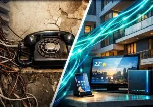 عصر سیم‌کشی تلفن به پایان رسید؛ ساختمان‌های نوساز با فیبر نوری