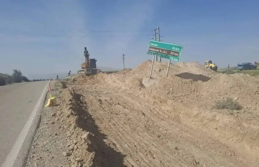 آغاز عملیات اجرایی پروژه مسیر پرترافیک و حادثه‌خیز دهرم به سه‌راهی عسلویه